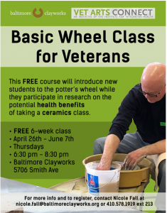 free pottery class veterans