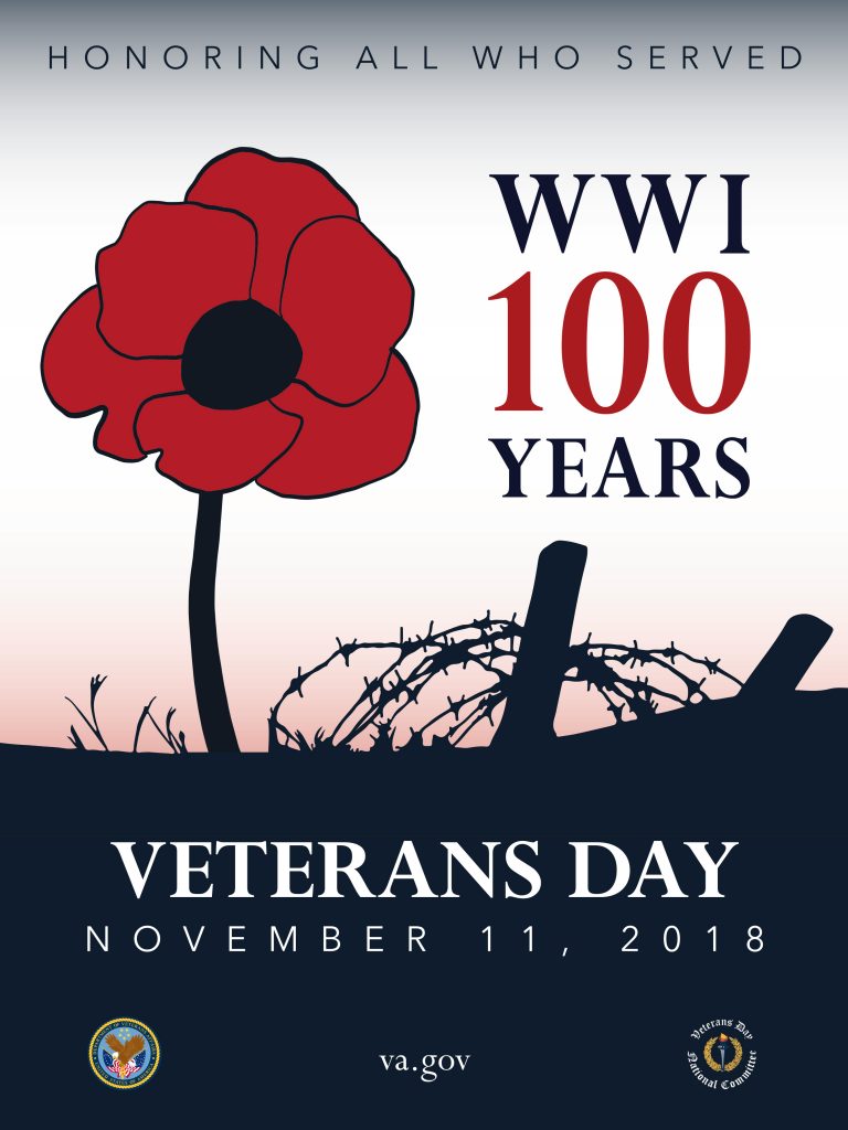 veterans day 2018; veterans; november 11; wwi; 100 years; honoring those who served