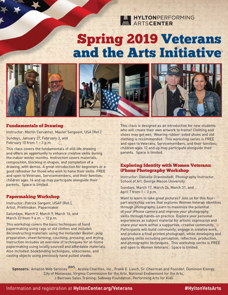 Hylton Performing Arts Spring 2019 Veterans and the Arts Initiative