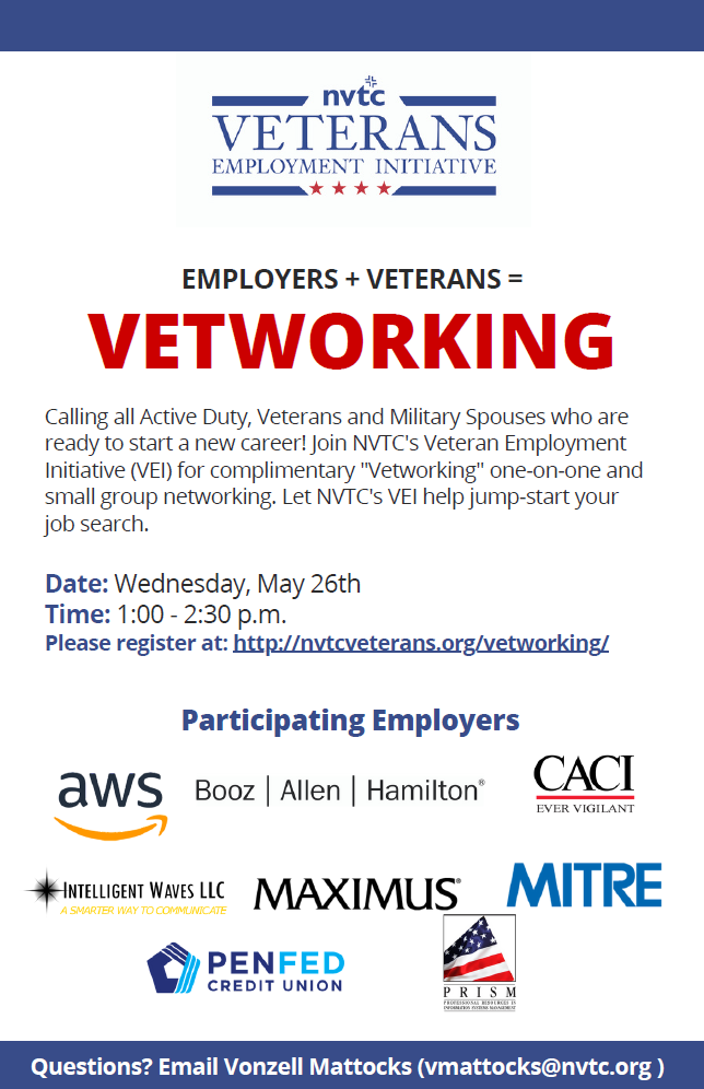 Employers + Veterans = VETWORKING